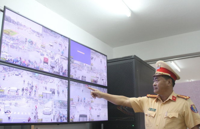 Hệ thống camera giám sát giao thông giúp lực lượng CSGT Đà Nẵng xử phạt các trường hợp vi phạm giao thông -Ảnh: Đoàn Cường