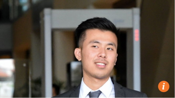 Bị cáo Khong Tam Thanh, một trong ba người Anh gốc Việt bị tòa án Singapore tuyên án tù ngày 15-8 - Ảnh chụp màn hình