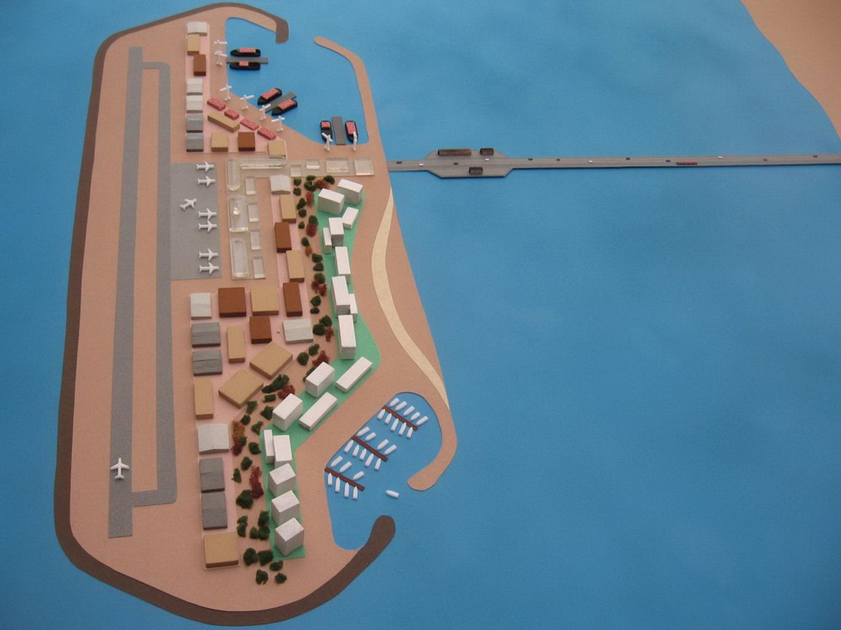 Mô hình đảo nhân tạo mà Israel định xây ở Dải Gaza - Ảnh: Bộ Giao thông Israel