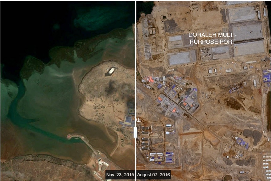 Ảnh vệ tinh cho thấy Trung Quốc tăng tốc xây dựng căn cứ quân sự ở Djibouti - Ảnh: Google Earth