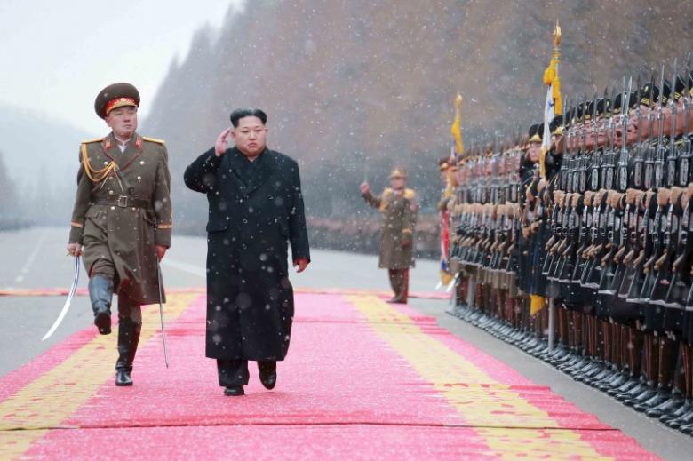 Lãnh đạo Triều Tiên Kim Jong Un trong một chuyến thăm đến Quân đội Nhân dân Triều Tiên - Ảnh: Reuters