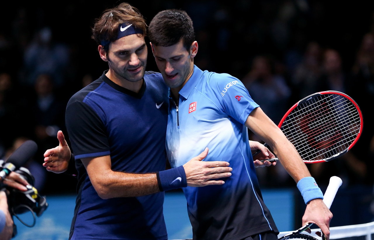 Federer (trái) vẫn khiến Djokovic phải e sợ - Ảnh: Sky Sports