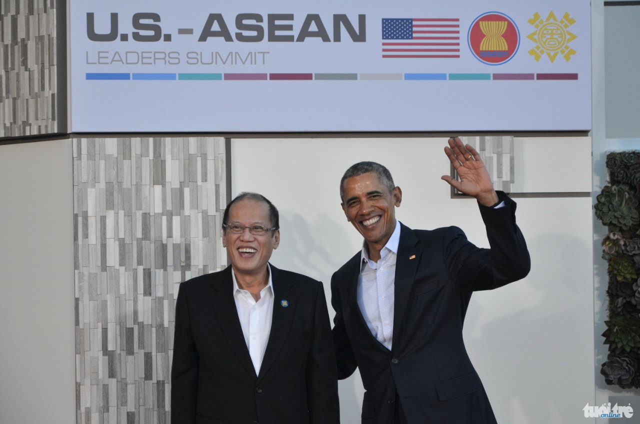 Tổng thống Obama (phải) tiếp người đồng cấp Philippines Benigno Aquino - Ảnh: Quỳnh Trung