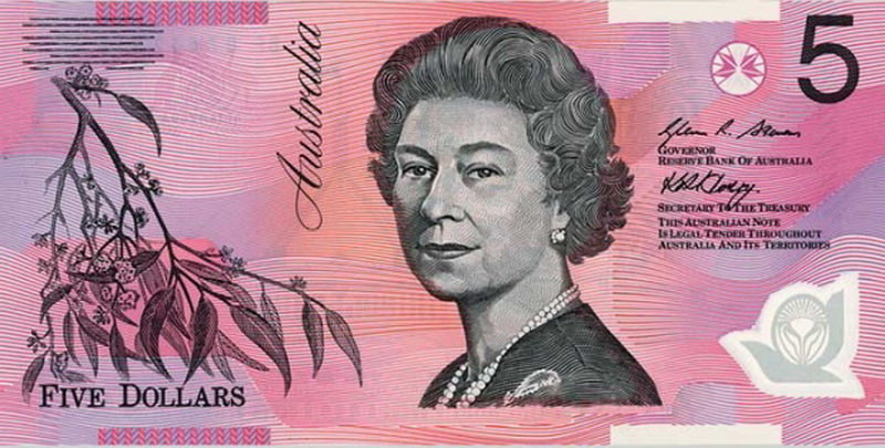 Tờ 5 đô hiện nay - Ảnh: Ngân hàng Dự trữ Úc