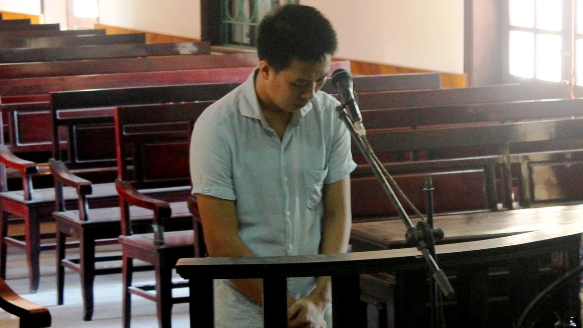 Bị cáo Nguyễn Tiến Quân tại phiên tòa