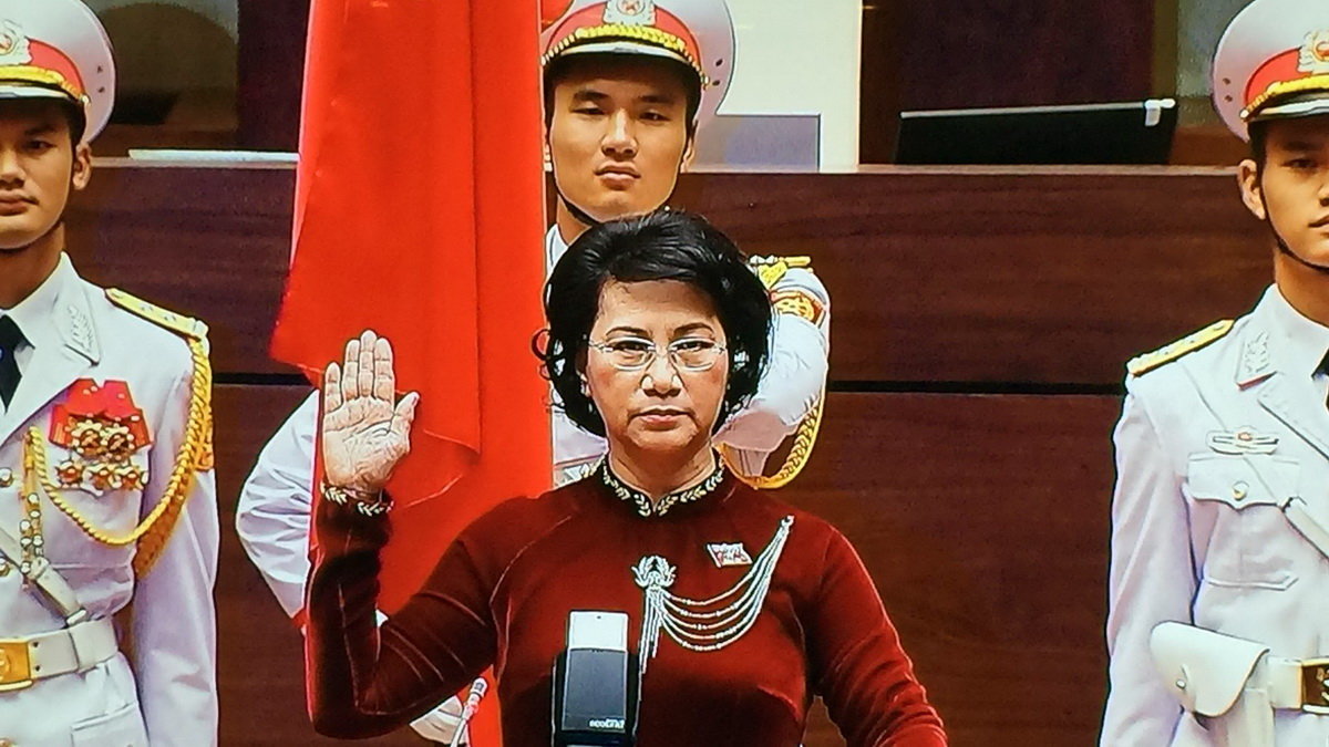 Bà Nguyễn Thị Kim Ngân tuyên thệ