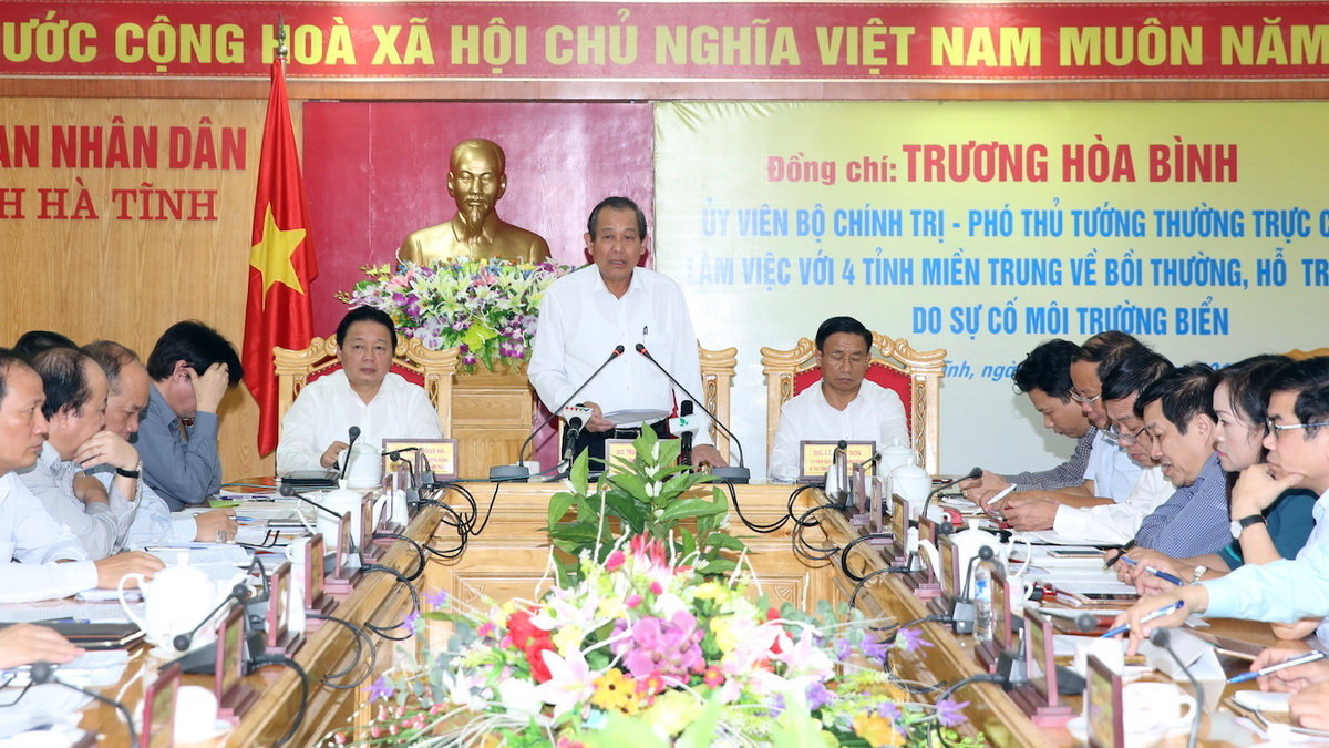 Phó thủ tướng Trương Hòa Bình làm việc với các tỉnh