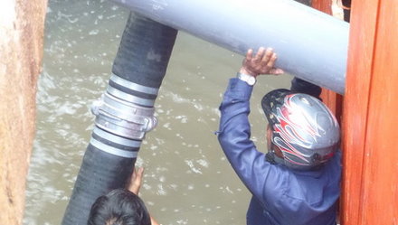 Hiện trường lực lượng chức năng đang tìm kiếm. ẢNH: ĐỨC TRONG