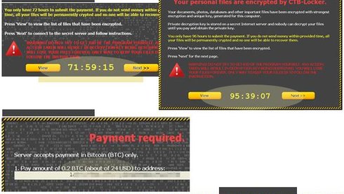 Biến thể CBT-Locker mới đòi tiền chuộc đến 3 BTC (630 USD) để trả lại file - Ảnh: Trend Micro