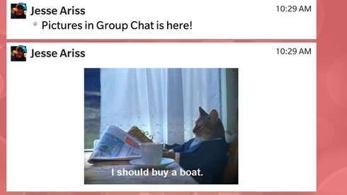 Chia sẻ hình ảnh khi chat nhóm - Ảnh: Softpedia