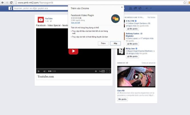 Trang giả mạo Facebook lừa tải thêm plugin để xem video, thực chất là tải mã độc - Ảnh: Facebook Nguyễn Minh Đức