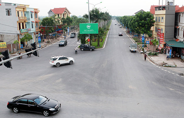 Điểm đầu tuyến đường liên tỉnh Hà Nội – Hưng Yên từ đầu phía Bắc cầu Thanh Trì - Ảnh: T.Phùng