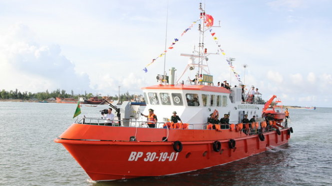 Tàu CN-09 vừa được bàn giao cho Bộ đội biên phòng Quảng Trị - Ảnh: Quốc Nam