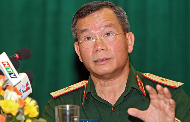 Cục trưởng Cục Quân y Vũ Quốc Bình tại cuộc họp báo - Ảnh: Việt Dũng