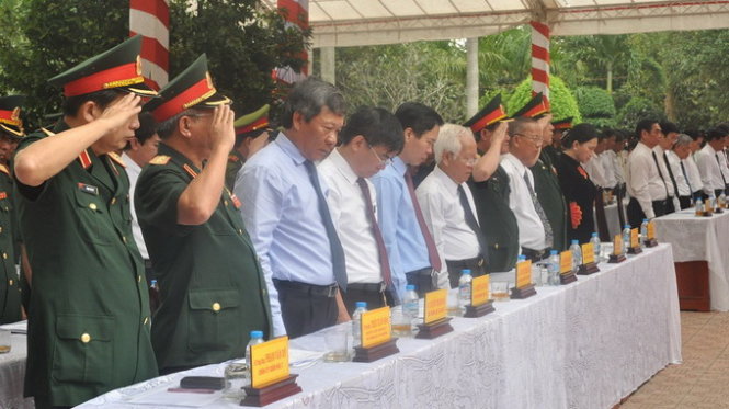 Phút mặc niệm tưởng nhớ các anh linh liệt sĩ
