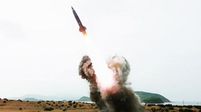 Triều Tiên đã có 18 lần phóng tên lửa/đạn pháo trong năm nay - Ảnh: Xinhua