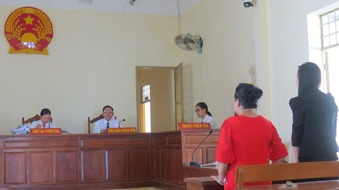 Phiên tòa xét xử vụ kiện đòi thừa kế của chị Đặng Thị Thái Thanh - Ảnh: Đ.V.