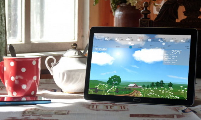 YoWindow có giao diện và hiệu ứng hình ảnh đẹp mắt, cung cấp thông tin thời tiết