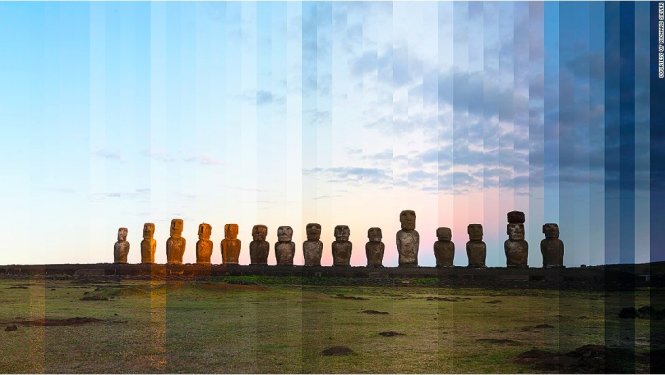Những bức tượng Moai huyền thoại trên đảo Easter - Ảnh: CNN