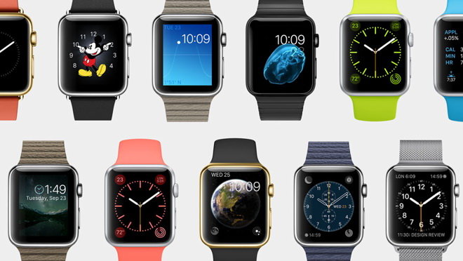 Đồng hồ thông minh Apple Watch có đến ba phiên bản và 6 kiểu dây đeo - Ảnh: Apple Insider