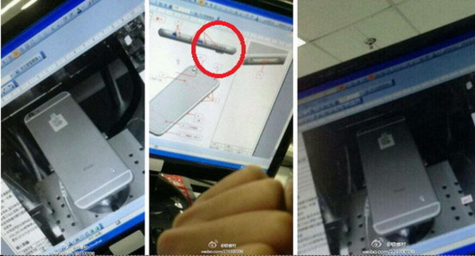 Hình ảnh rò rỉ về thiết kế iPhone 6 ngày 31-3 từ một công nhân Foxconn - Ảnh: PhoneArena