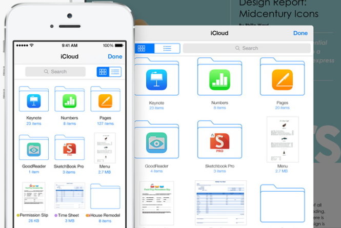 iCloud Drive có mặt sẵn trong iOS 8 - Ảnh: TechPP