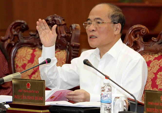 Chủ tịch Quốc hội Nguyễn Sinh Hùng - Ảnh: TTXVN