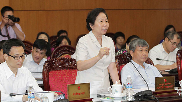 Phó chủ tịch nước Nguyễn Thị Doan tại phiên họp thứ 31 của Ủy ban Thường vụ Quốc hội sáng 27-9 - Ảnh: Phương Hoa
