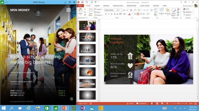 Windows 10 đem tới môi trường đa nhiệm, đa giao diện desktop theo nhóm công việc, giải trí, cá nhân.. - Ảnh: Microsoft