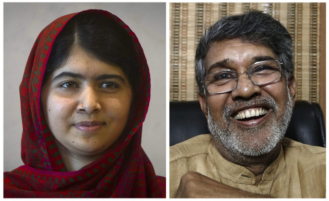 Nữ sinh Malala Yousafzai và Ông Kailash Satyarthi