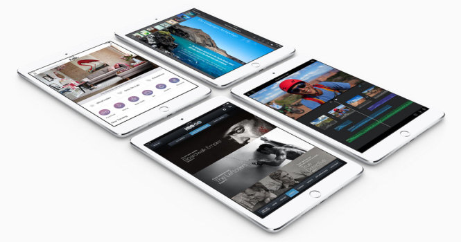 iPad Mini 3, không bao gồm nhiều cải tiến như iPad Air 2 - Ảnh: APple