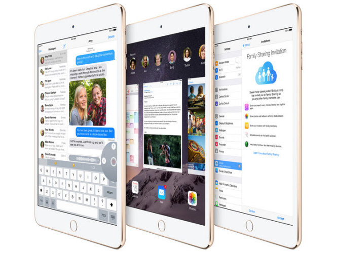 iPad Mini 3, không bao gồm nhiều cải tiến như iPad Air 2 - Ảnh: Apple