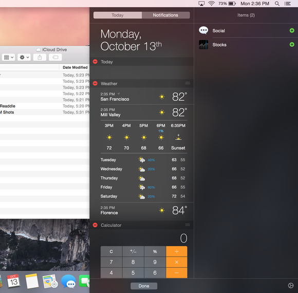 Bổ sung widget vào phần Today trong Notification Center - Ảnh: Macworld