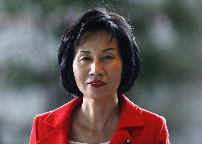 Bộ trưởng tư pháp Nhật Bản Midori Matsushima - Ảnh: Reuters