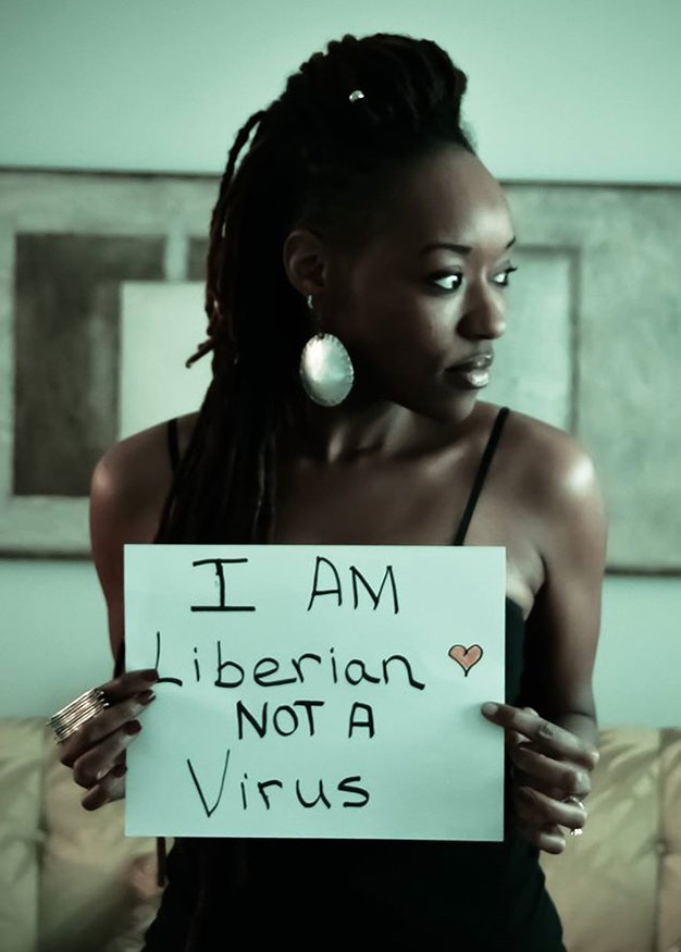 Chị Shoanna Solomon, một trong bốn phụ nữ phát động phong trào “I am a Liberian, not a virus” - Ảnh từ Facebook