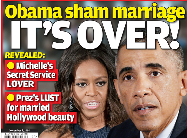 Ảnh chụp trang bìa Tạp chí Globe số ra ngày 3-11 tới với câu chuyện về cuộc hôn nhân của vợ chồng ông Obama - Ảnh: Epoch Times