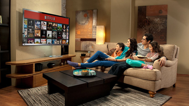 Internet TV (IPTV) hay truyền hình Internet đang dần len lỏi vào trong các gia đình - Ảnh minh họa: dịch vụ truyền tải phim trực tuyến Netflix - Nguồn: Internet
