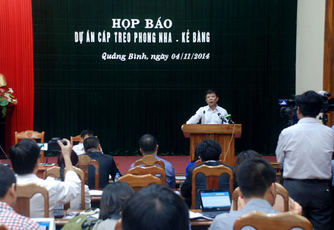 Sơn Đoong đã nóng lên với cuộc họp báo chiều nay 4-11 - Ảnh: Quốc Nam