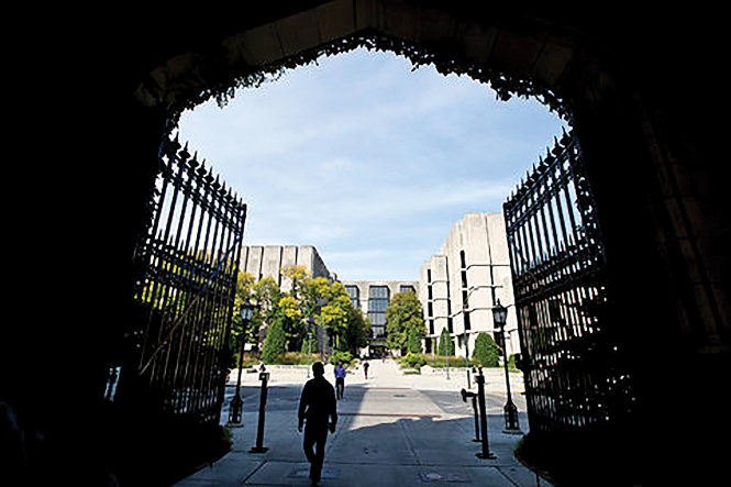 Khuôn viên Đại học Chicago, nơi tuần trước tuyên bố không tiếp tục gia hạn ký kết - đồng nghĩa với đóng cửa Viện Khổng Tử ở trường - Ảnh: NY Times