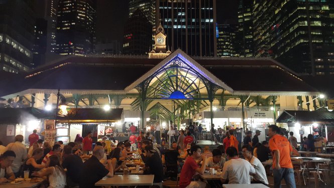 Ảnh gốc chụp thực tế trong môi trường thiếu sáng từ Galaxy Note 4 tại chợ đêm Singapore - Ảnh: Thanh Trực