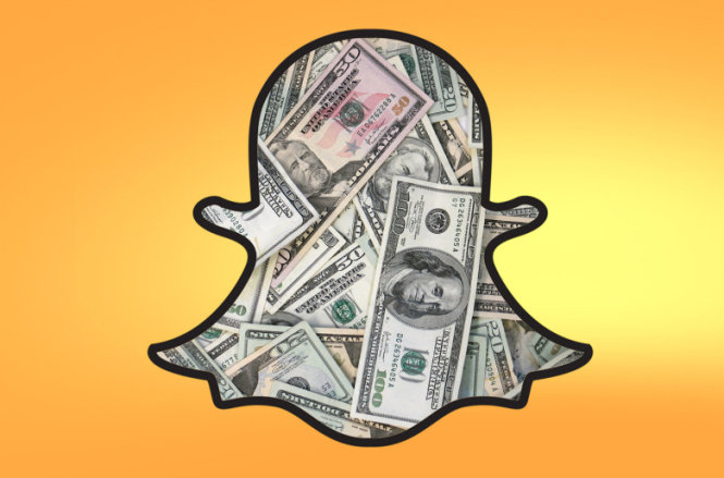 Người dùng Snapchat có thể gửi / nhận tiền qua ứng dụng di động - Ảnh: Internet