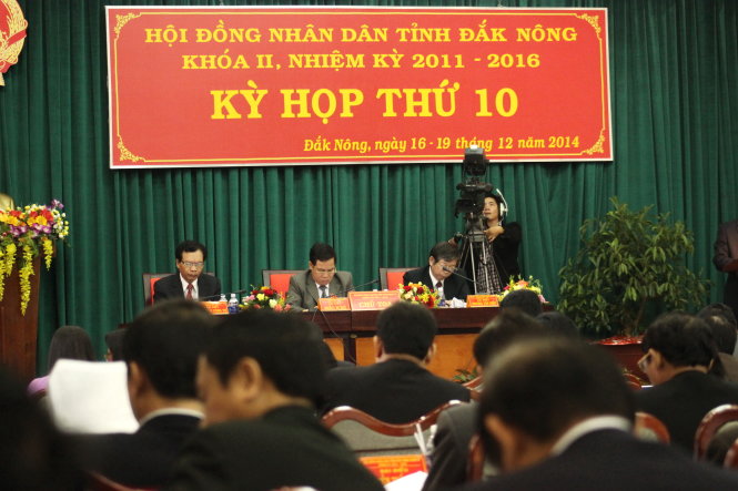 Kỳ họp thứ 10 HĐND khóa VII tỉnh Đắk Nông khai mạc sáng 16-12 - Ảnh: Hà Bình