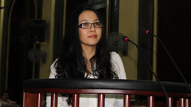 Bị cáo Nguyễn Thiên Lý tại tòa - Ảnh: Văn Vũ