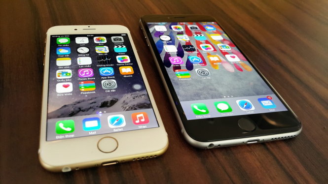 iPhone 6 và iPhone 6 Plus, hai dòng smartphone Apple tạo được sức hút trên thị trường smartphone năm 2014 - Ảnh: T.Trực
