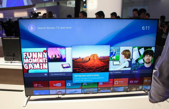 Giao diện Android TV trên tivi 4K Bravia X900C của Sony sẽ ra mắt trong năm 2015 - Ảnh: Android Central