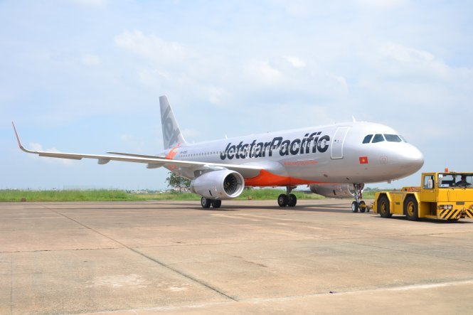 Một máy bay của hãng hàng không Jetstar Pacific - Ảnh: Lê Nam