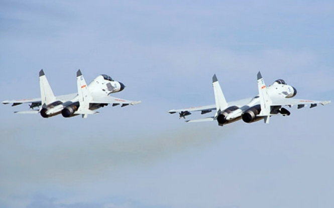 Máy bay chiến đấu của quân đội Trung Quốc - Ảnh: SCMP