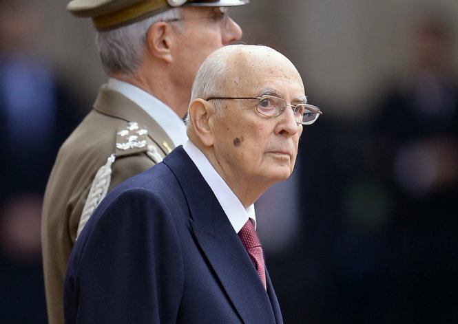Giorgio Napolitano năm nay đã 89 tuổi -  Ảnh: AFP