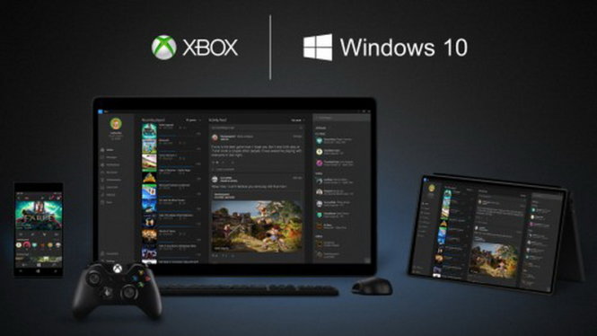 Mạng Xbox Live và các game Xbox trên Windows 10. Không cần có console Xbox One vẫn có thể chơi được các game Xbox trên Windows 10 - Ảnh: Microsoft