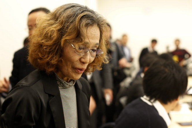 Bà Ishido sau một cuộc họp báo tại Tokyo hôm 28-1 - Ảnh: Reuters 